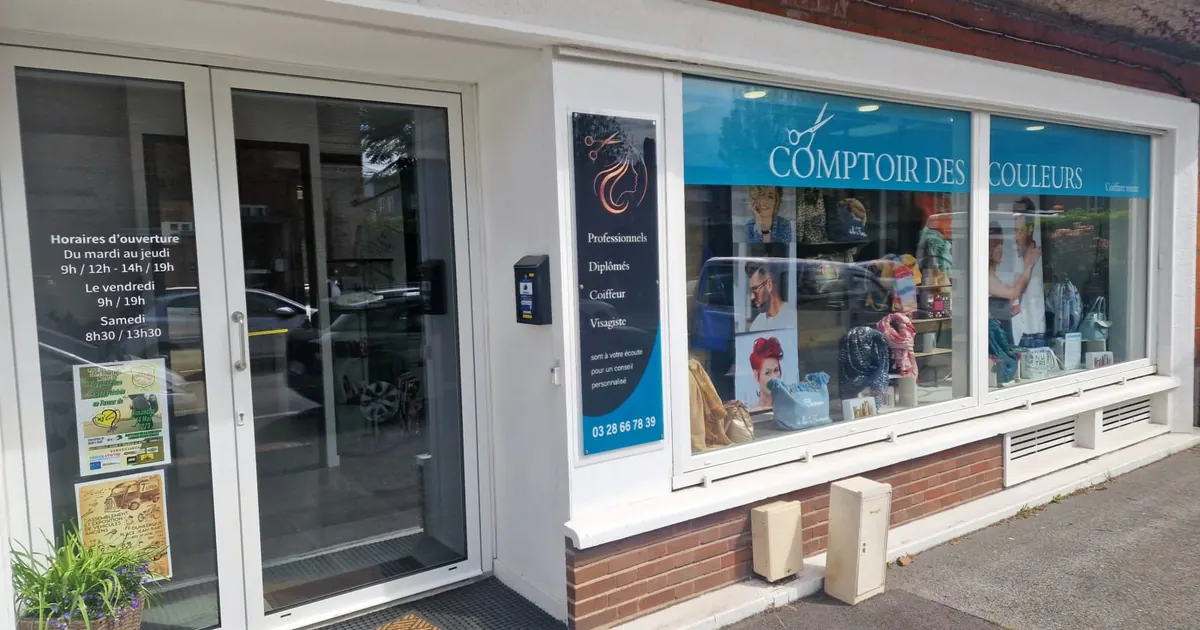Façade du salon Comptoir des Couleurs, coiffeur à Dunkerque